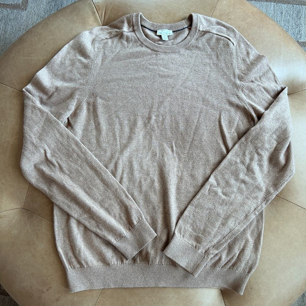 Gap Cotton Cashmere Sweater Women MOatmeal Taupe Crewneck Minimalist Capsule